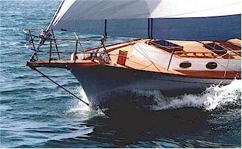 Shearwater 45 clipper bow
