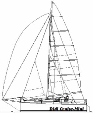 Didi Mini radius chine plywood Mini-Transat boat plans