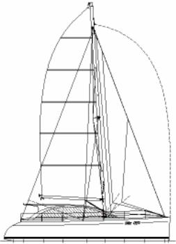 47ft Radius chine plywood catamaran